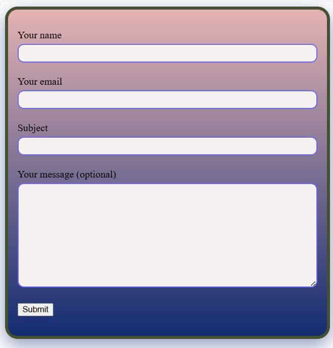 Adding style on input field contact us form 7
